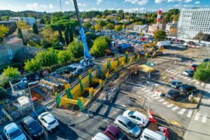 hopital lapeyronie suivi de chantier par drone montpellier