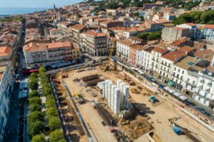 suivi de chantier sete vue aerienne herault occitanie